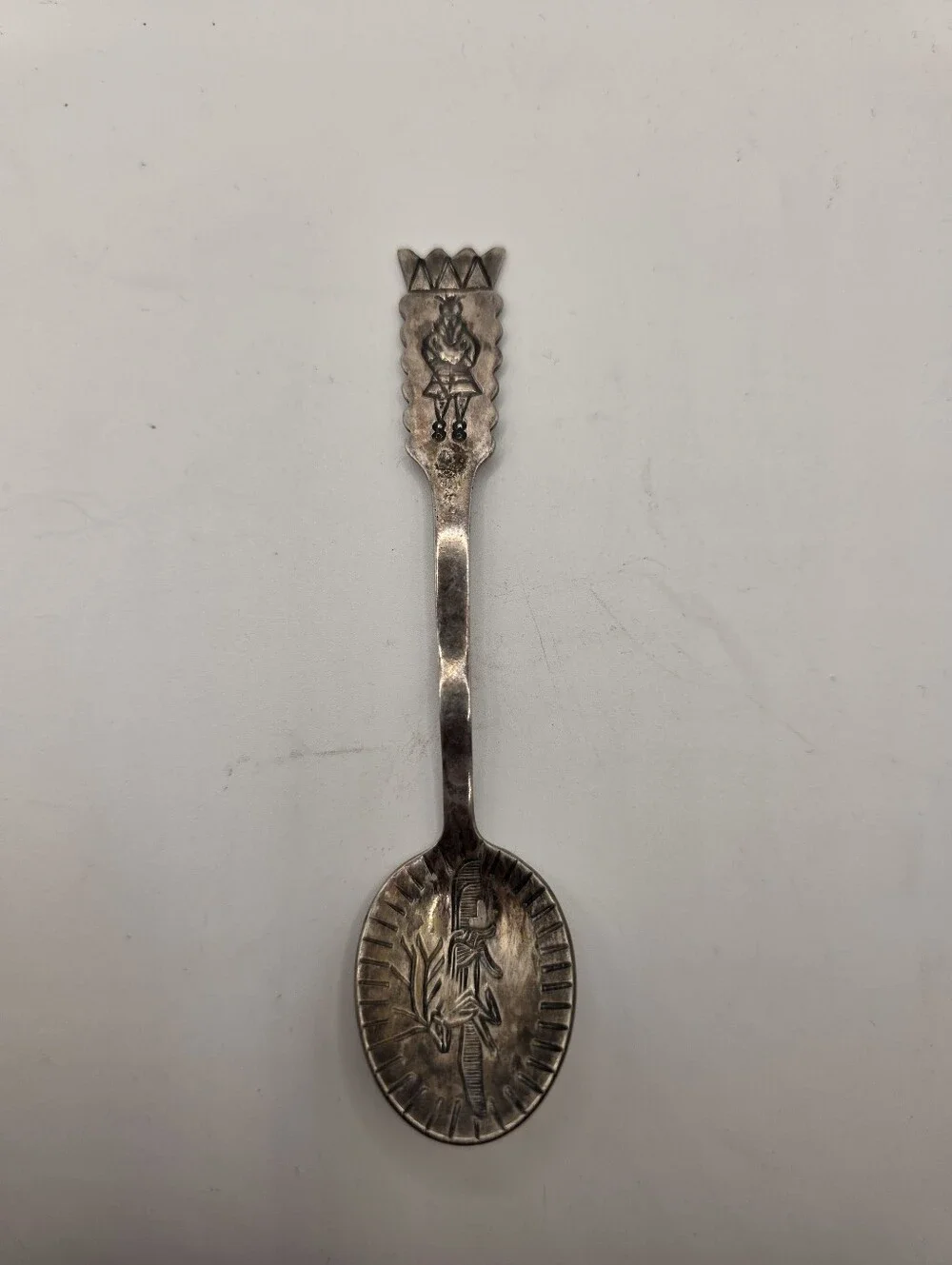 Vintage EPNS Silver Plate Lapland Reindeer Sami Spoon Sweden 4.25